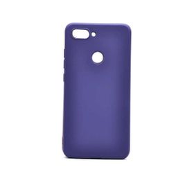 Teleplus Xiaomi Mi 8 Lite Lüks Silikon Lacivert Nano Ekran Koruyucu Cep Telefonu Kılıfı