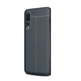 Teleplus Xiaomi Mi 9 Deri Dokulu Siyah Silikon Kılıf