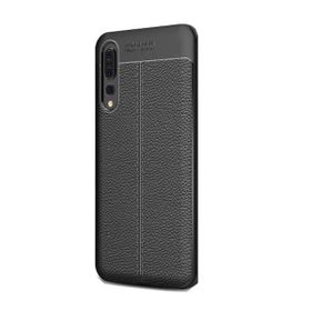 Teleplus Xiaomi Mi 9 Deri Dokulu Siyah Silikon Kılıf