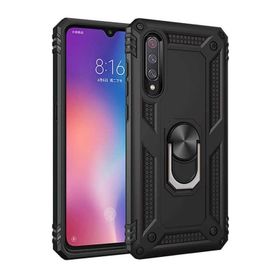 Teleplus Xiaomi Mi 9 Vega Yüzüklü Tank Kapak Kırmızı Kılıf