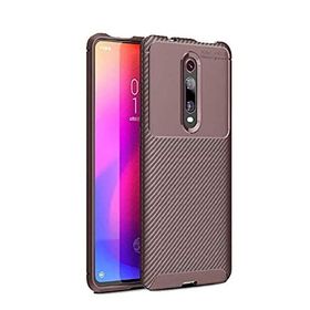 Teleplus Xiaomi Mi 9T Negro Karbon Kahverengi Uyumlu Silikon Kılıf