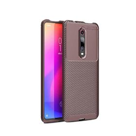 Teleplus Xiaomi Mi 9T Negro Karbon Kahverengi Uyumlu Silikon Kılıf