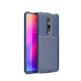 Teleplus Xiaomi Mi 9T Negro Karbon Tam Kapatan Cam Lacivert Uyumlu Silikon Kılıf