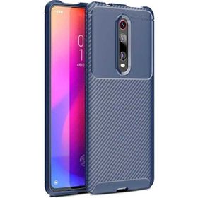 Teleplus Xiaomi Mi 9T Negro Karbon Tam Kapatan Cam Lacivert Uyumlu Silikon Kılıf