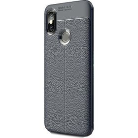 Teleplus Xiaomi Mi Max 3 Deri Dokulu Gri Silikon Kılıf