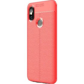 Teleplus Xiaomi Mi Max 3 Deri Dokulu Silikon Kılıf Siyah + Nano Ekran Koruyucu