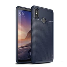 Teleplus Xiaomi Mi Max 3 Negro Karbon Kahverengi Silikon Kılıf