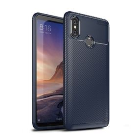 Teleplus Xiaomi Mi Max 3 Negro Karbon Silikon Lacivert Nano Ekran Koruyucu Cep Telefonu Kılıfı
