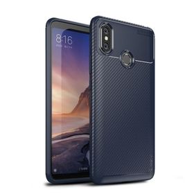 Teleplus Xiaomi Mi Max 3 Negro Karbon Silikon Lacivert Nano Ekran Koruyucu Cep Telefonu Kılıfı