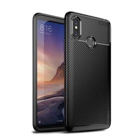 Teleplus Xiaomi Mi Max 3 Negro Karbon Silikon Lacivert Nano Ekran Koruyucu Cep Telefonu Kılıfı