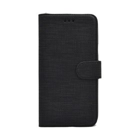 Teleplus Xiaomi Mi Note 10 Kumaş Spor Standlı Cüzdan Siyah Kılıf