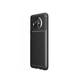 Teleplus Xiaomi MI10I 5g Negro Karbon Dokulu Nano Ekran Koruyucu Lacivert Silikon Cep Telefonu Kılıf