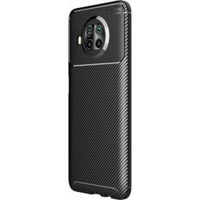 Teleplus Xiaomi MI10I 5g Negro Karbon Dokulu Siyah Silikon Cep Telefonu Kılıf