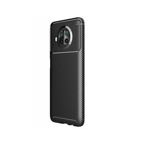 Teleplus Xiaomi MI10I 5g Negro Karbon Dokulu Siyah Silikon Cep Telefonu Kılıf