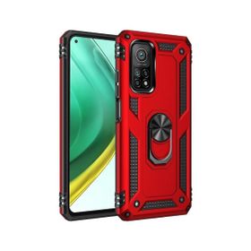 Teleplus Xiaomi Mi10t Kılıf Vega Yüzüklü Standlı Tank Kapak Gold Nano Ekran Koruyucu
