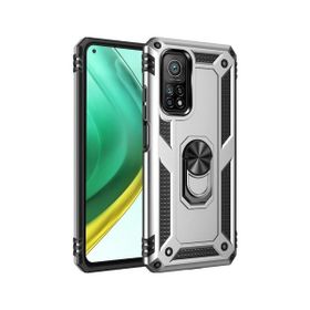 Teleplus Xiaomi Mi10t Kılıf Vega Yüzüklü Standlı Tank Kapak Gold Nano Ekran Koruyucu