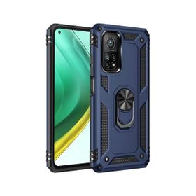 Teleplus Xiaomi Mi10t Kılıf Vega Yüzüklü Standlı Tank Kapak Gold Nano Ekran Koruyucu
