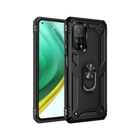 Teleplus Xiaomi Mi10t Kılıf Vega Yüzüklü Standlı Tank Kapak Gold Nano Ekran Koruyucu