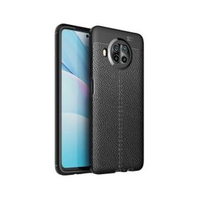 Teleplus Xiaomi MI10T Lite Deri Dokulu Kırmızı Silikon Cep Telefonu Kılıf