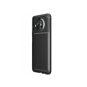 Teleplus Xiaomi MI10T Lite Negro Karbon Dokulu Kahverengi Silikon Cep Telefonu Kılıf