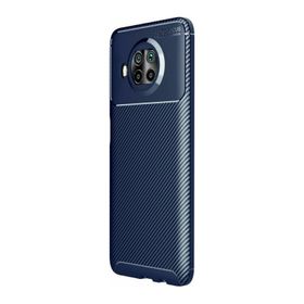 Teleplus Xiaomi MI10T Lite Negro Karbon Dokulu Kahverengi Silikon Cep Telefonu Kılıf