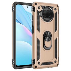 Teleplus Xiaomi MI10T Lite Vega Yüzüklü Tank Gold Nano Ekran Koruyucu Silikon Cep Telefonu Kılıf