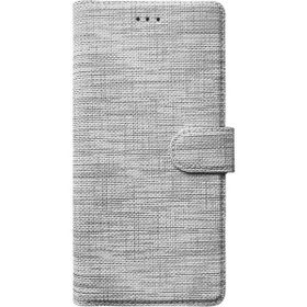 Teleplus Xiaomi Mi10T Pro Kumaş Spor Standlı Cüzdan Gri Kılıf