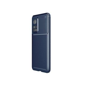 Teleplus Xiaomi MI10T Pro Negro Karbon Dokulu Tam Kapatan Nano Ekran Koruyucu Lacivert Silikon Cep Telefonu Kılıf