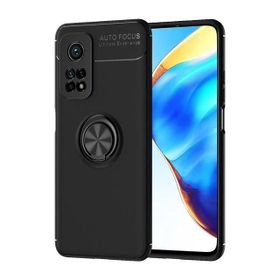 Teleplus Xiaomi MI10T Pro Ravel Yüzüklü Standlı Siyah Silikon Cep Telefonu Kılıf