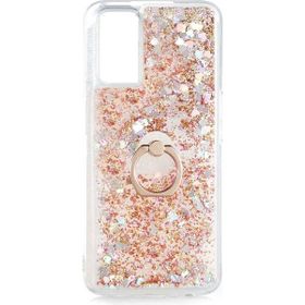 Teleplus Xiaomi Mi10T Pro Sulu Yüzüklü Milce Gold Silikon Kılıf