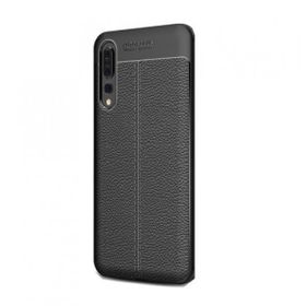 Teleplus Xiaomi Mi9 Deri Dokulu Silikon Lacivert Kılıf Nano Glass Ekran Koruyucu