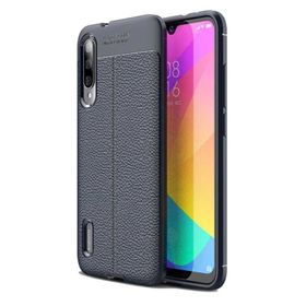 Teleplus Xiaomi Mi9 Lite Deri Dokulu Silikon Kırmızı Kılıf
