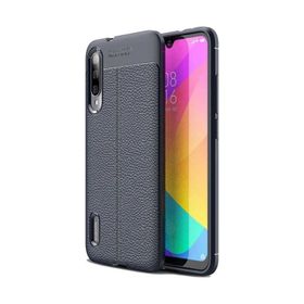 Teleplus Xiaomi Mi9 Lite Deri Dokulu Silikon Kırmızı Kılıf