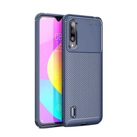 Teleplus Xiaomi Mi9 Lite Negro Karbon Desenli Silikon Lacivert Nano Ekran Koruyucu Cep Telefonu Kılıfı