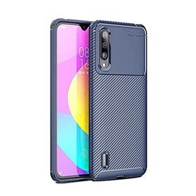 Teleplus Xiaomi Mi9 Lite Negro Karbon Desenli Silikon Lacivert Nano Ekran Koruyucu Cep Telefonu Kılıfı