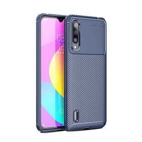 Teleplus Xiaomi Mi9 Lite Negro Karbon Desenli Silikon Lacivert Nano Ekran Koruyucu Cep Telefonu Kılıfı