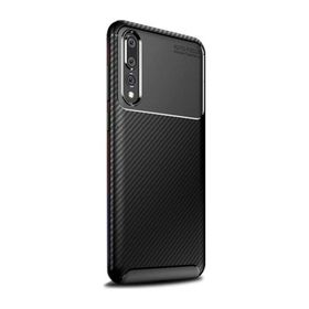 Teleplus Xiaomi Mi9 Negro Karbon Silikon Siyah Kılıf Tam Kapatan Cam