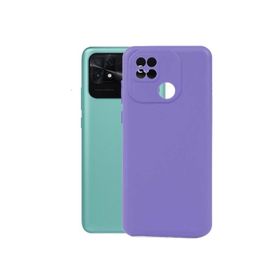 Teleplus Xiaomi Poco C40 Kamera Korumalı Biye Silikon Mavi Kılıf