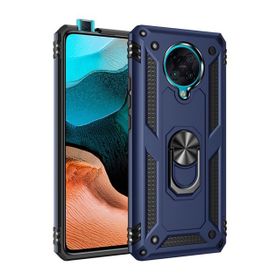 Teleplus Xiaomi Poco F2 Pro Vega Yüzüklü Tank Kapak Lacivert Kılıf + Nano Ekran Koruyucu