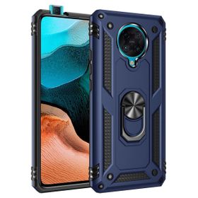 Teleplus Xiaomi Poco F2 Pro Vega Yüzüklü Tank Kapak Lacivert Kılıf + Nano Ekran Koruyucu
