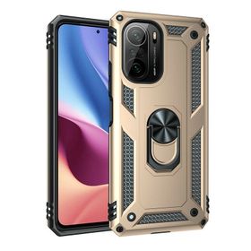 Teleplus Xiaomi Poco F3 Vega Yüzüklü Tank Kırmızı Silikon Cep Telefonu Kılıf