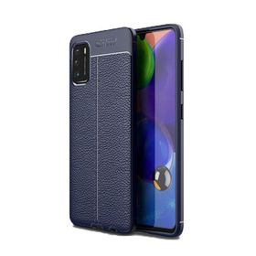 Teleplus Xiaomi Poco M3 Deri Dokulu Lacivert Silikon Cep Telefonu Kılıf
