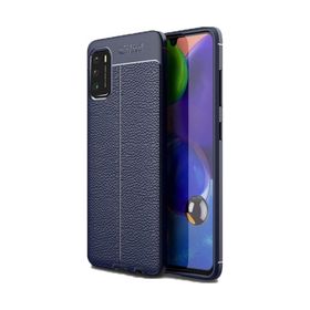 Teleplus Xiaomi Poco M3 Deri Dokulu Lacivert Silikon Cep Telefonu Kılıf
