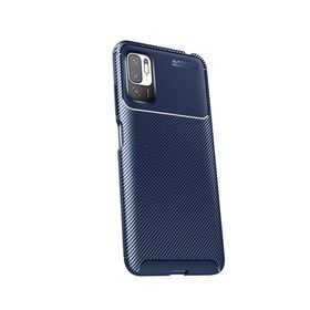 Teleplus Xiaomi Poco M3 Pro 5g Karbon Dokulu Silikon Lacivert Kılıf