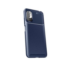 Teleplus Xiaomi Poco M3 Pro 5g Karbon Dokulu Silikon Lacivert Kılıf
