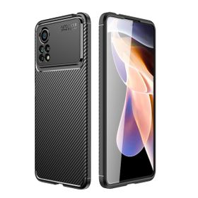 Teleplus Xiaomi Poco M4 Pro 4G Kamera Korumalı Karbon Negro Silikon Siyah Kılıf