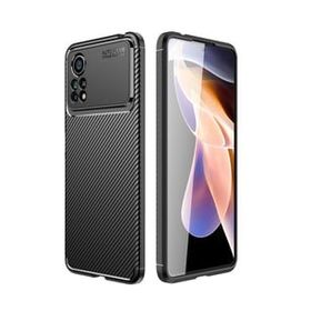 Teleplus Xiaomi Poco M4 Pro 4G Kamera Korumalı Karbon Negro Silikon Siyah Kılıf