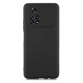 Teleplus Xiaomi Poco M4 Pro 4G Kamera Korumalı Mat Premier Silikon Siyah Kılıf