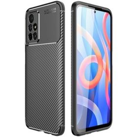 Teleplus Xiaomi Poco M4 Pro 5G Kamera Korumalı Karbon Dokulu Silikon Siyah Kılıf