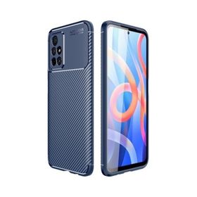Teleplus Xiaomi Poco M4 Pro 5G Kamera Korumalı Karbon Dokulu Silikon Siyah Kılıf